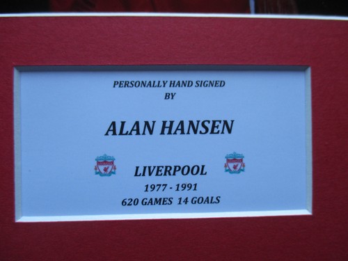 LIVERPOOL LEGEND ALAN HANSEN GENUINE HAND SIGNED A3 MOUNTED PHOTO DISPLAY - COA - Picture 5 of 5