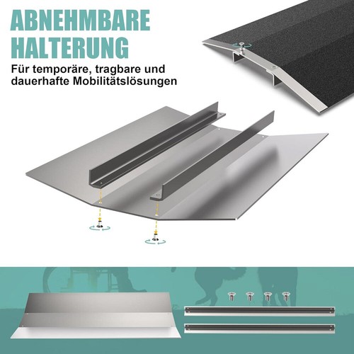 ILOKNZI Schwellenrampe aus Aluminium, Schwellenbrücke Rollstuhl Rampe, - Bild 6 von 8
