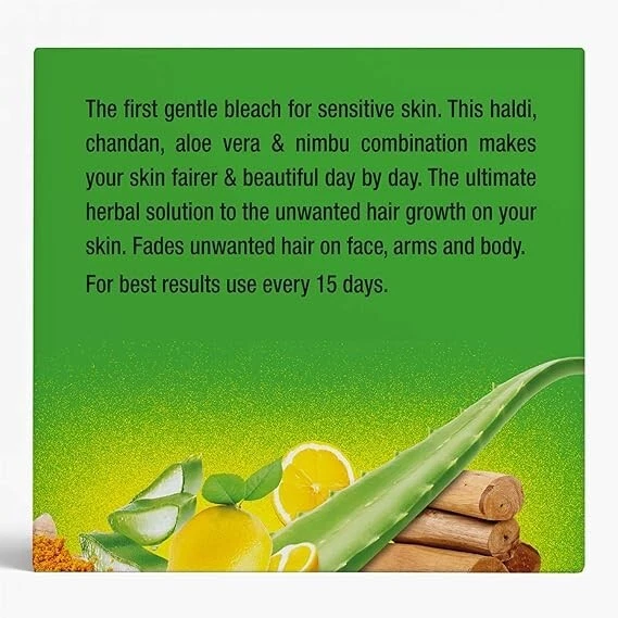 Olivia Herb Bleach With Haldi, Chandan, Aloe Vera & limbu for Glowing Skin- 60Gm - Imagem 4 de 4