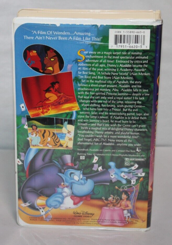 π¬ Aladdin β Walt Disney The Classics Black Diamond (1992 / VHS) β Clamshell - Foto 2 di 5