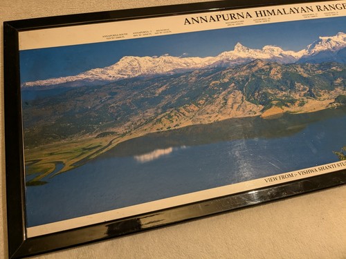 ANNAPURNA HIMALAYAN RANGE Colour Framed Print 102 x 40cms nepal mountain climb - Picture 2 of 16