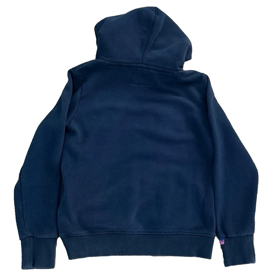 Raro Pulôver Feminino com Capuz de Praia Superdry Escrita Média Azul Rosa Surf Japão - Imagem 2 de 4