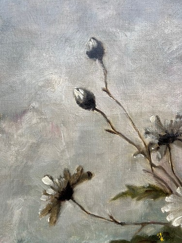 Impressionist Carl Holger Fischer Stillleben Sommerblumen im Krug Ölgemälde - Picture 11 of 15