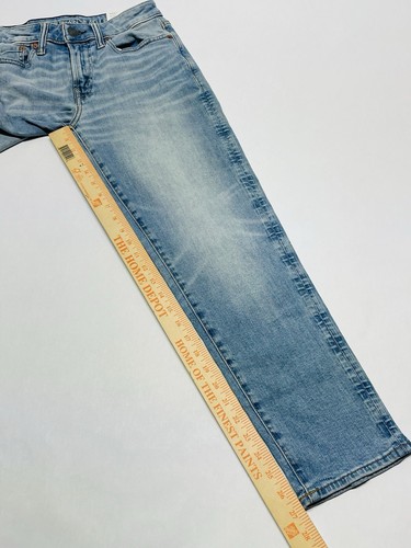 NWT American Eagle Airflex Athletic Fit Light Wash Whiskers Faded Jeans 26x28 - Picture 17 of 18