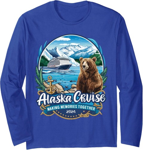 Matching Family Friends and Group Alaskan Alaska Cruise 2024 Long Sleeve T-Shirt - Picture 5 of 6