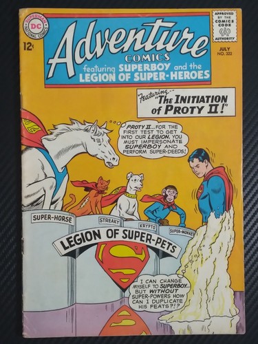 1964 Adventure Comics Superboy DC Comic Book #322 "Legion of Super-Pets" - Picture 1 of 3