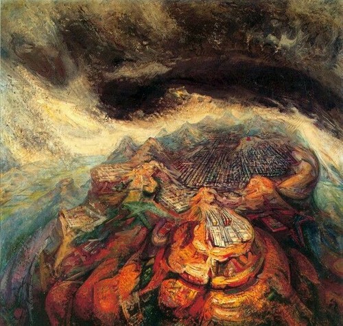 Muralist Painting of David Alfaro Siqueiros with the Miners 1930s-1940s - Picture 10 of 24