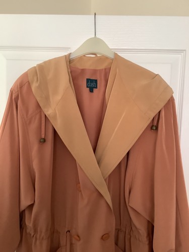 Ladies Dash hooded double breasted fully lined showerproof jacket size Large 14 - Picture 3 of 6