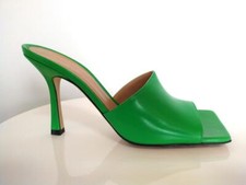Auth Bottega Veneta Green Stretch Mule in size 36