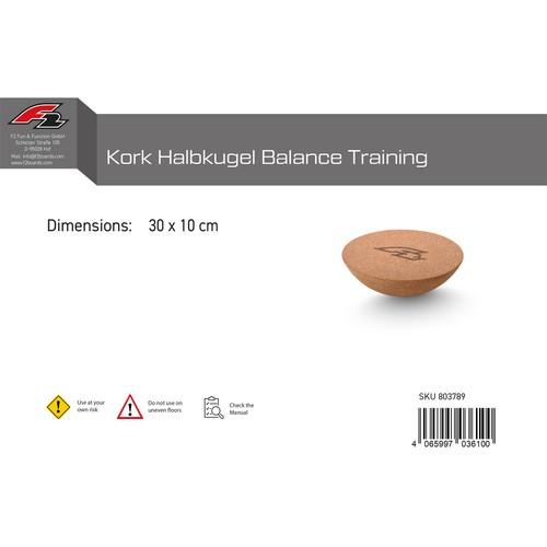 F2 Balance Board Zubehör Kork Halfshell Halbkugel 2024/25 - Bild 3 von 7