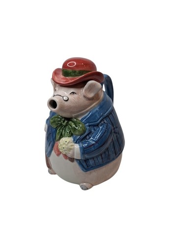 Fitz & Floyd PIG Tea Pot 1980s Vintage 1987 BACON and EGGS Collection Ceramic - Picture 2 of 16
