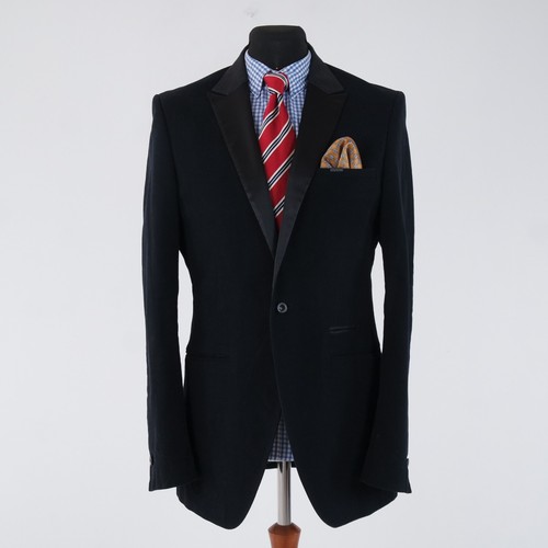 Mens G-Star Tuxedo Jacket 38R US Size Black Cotton Blazer Sport Coat - Picture 3 of 13
