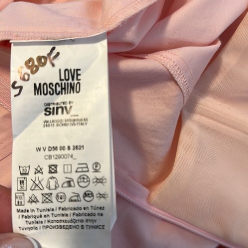 Love Moschino Pink White Lace up Bustier Corset Dress Barbie Barbiecore - Picture 12 of 13