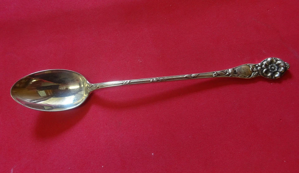 Cuchara de té helada de plata esterlina Wild Rose de Watson 7" Foto 2 de 4