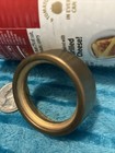 Vintage 60s Schlage? Aged Dull Bronze Copper Deadbolt Trim Ring Bezel
