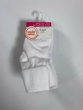 Wonder Nation Girls Turncuff Socks (6 Pair) S (6-10.5) NEW! NWT