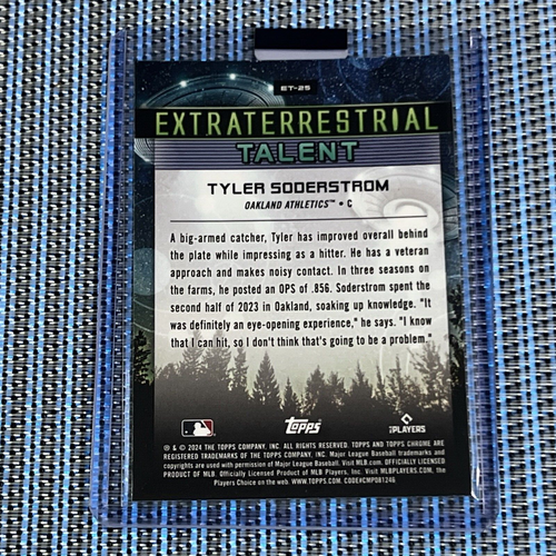 2024-2025 Topps Cosmic Chrome Extraterrestrial ET-25 Tyler Soderstrom RC A's - Picture 2 of 2