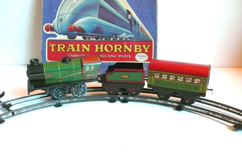 TRAINS HORNBY ÉCHELLE "O" COFFRET EXPRESS N°1 MÉCANIQUE ANNÉES 50 FONCTIONNE - Imagen 5 de 10