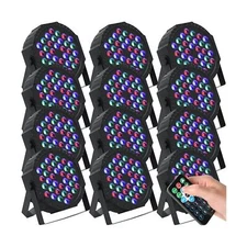 12 Packs 36 LED Stage Lights RGB LED Par Lights 7 Channels DJ Uplights for Ev...