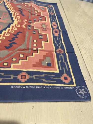 Wamcraft Southwest Western BANDANA Indianer Azteken USA 22" Quadrat ~ NEU - Bild 3 von 13