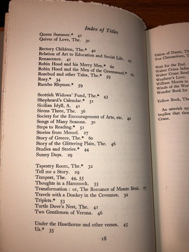 A BIBLIOGRAPHY OF FIRST EDITIONS OF BOOKS ILLUSTRATED BY WALTER CRANE, 1923 - Picture 6 of 6