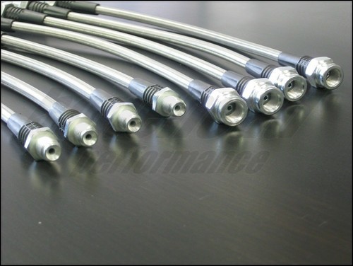 Techna-Fit Stainless Steel Braided Brake Lines 1991-1999 Mitsubishi 3000GT VR-4 - Picture 4 of 5