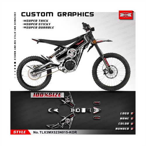 Full Graphics Vinyl Motorcycle Sticker Decal Kit for TALARIA X3 Dirt eBike - Picture 11 of 35