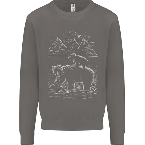 A Bear and It's Cub Mens Sweatshirt Jumper - Picture 68 of 77