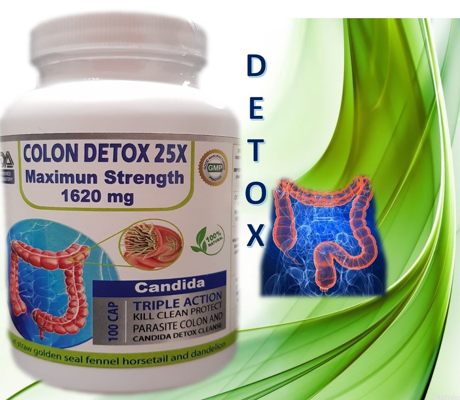 100 Detox Colon & Body Cleanse Maximum Strength Cleansing Diet Weight Loss Pills