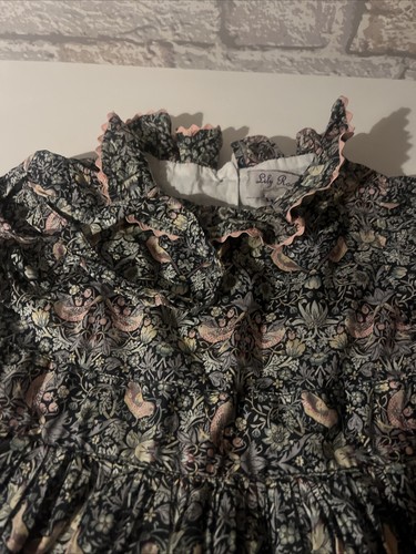 Trotters Lily Rose Kleid Liberty Print Strawberry Thief 4 Jahre seltener Druck - Bild 2 von 10