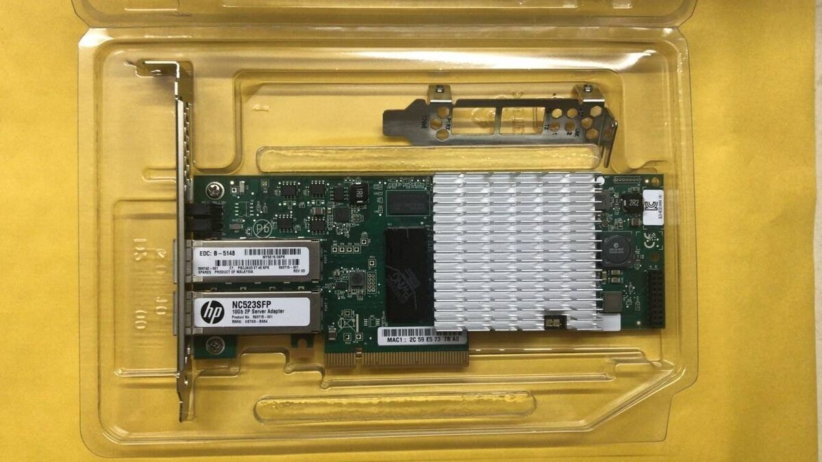 HP NC523SFP Dual Port 10GbE 593717-B21 593742-001 593715-001 HP NC523SFP Dual Port 10GbE 593717-B21 593742-001 593715-001
