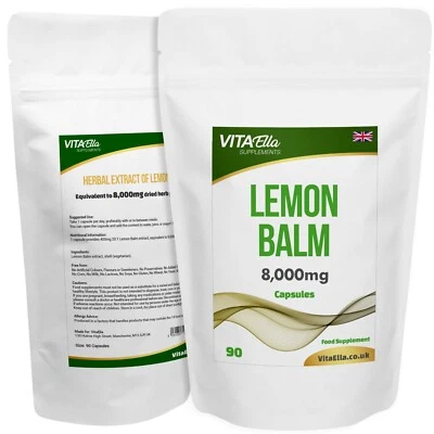 VITAELLA Lemon Balm | 8,000mg Capsules | Powerful Formula | Best Value on Ebay