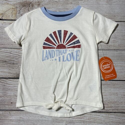 Toddler Girl Lot Of Patriotic Shirts Size 5T. NWT! T-shirt And Tank Top. 2 Piece - Picture 2 of 9