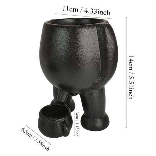 Peeing Planter For Plants Flowers Fun Vase Home Decoration White/Black - Picture 5 of 7