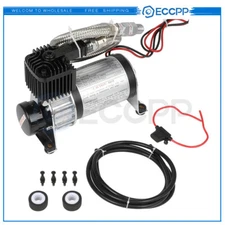 130PSI 12V Air Compressor Kit For Train Horns Air Horn Air Suspension Kit black
