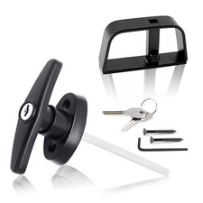 5-1/2" Stem Shed Door Latch T-Handle Lock Kit with 2 Keys Storage Barn Shed Door