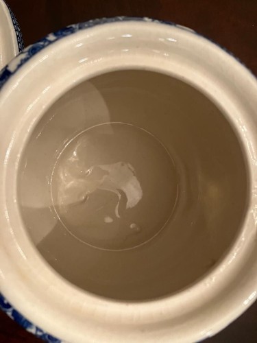 ANTIQUE /VINTAGE ~ORIENTAL ~"HOUSE OF BLUE WILLOW" TEA POT / OLD STAMP - Foto 17 di 22
