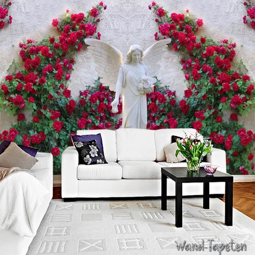 Vlies Fototapete Wandtapete Wandbilder Rosa Engel Garden 2052 - Bild 3 von 4