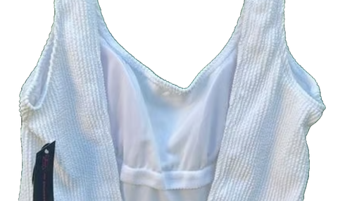 No Boundaries Juniors’ M 7-9 Scoop Crinkle One Piece Swimsuit COLOR White NWT - Picture 16 of 20