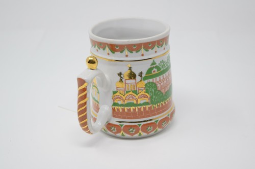 Russian Soviet USSR Porcelain Cup Mug Moscow Kremlin VERBILKI Gardner - Picture 2 of 7