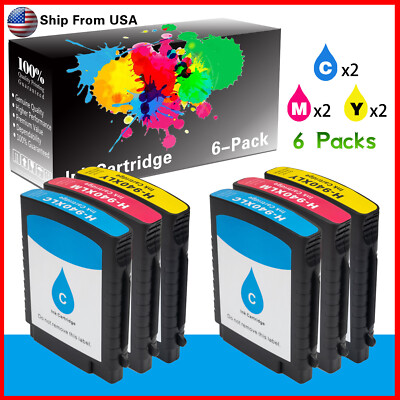 6PK 940 XL 940XL Color Ink Cartridge for Officejet 8500A Plus 8000 8500 (2C2M2Y)
