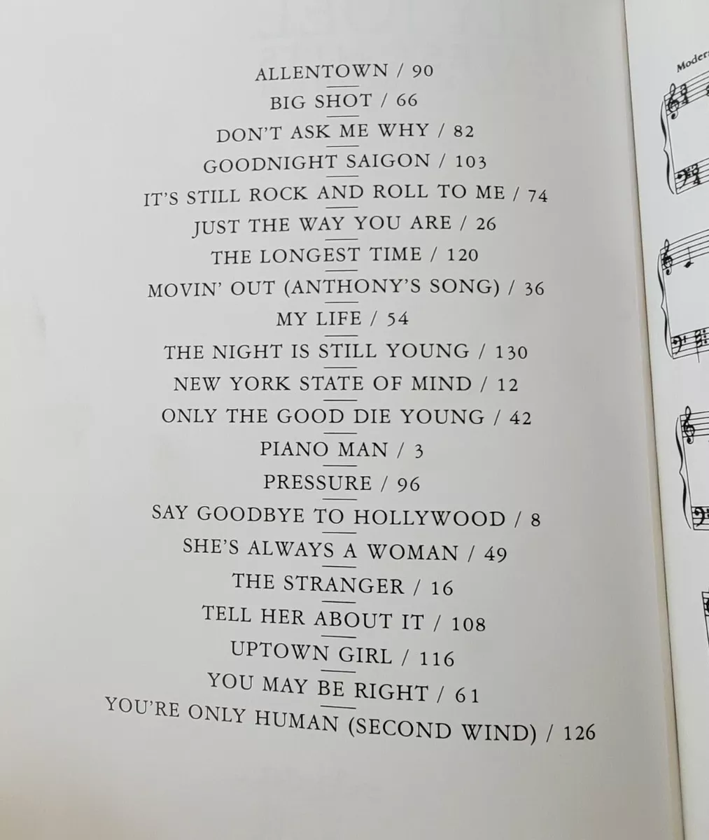 Big Shot Sheet Music, Billy Joel