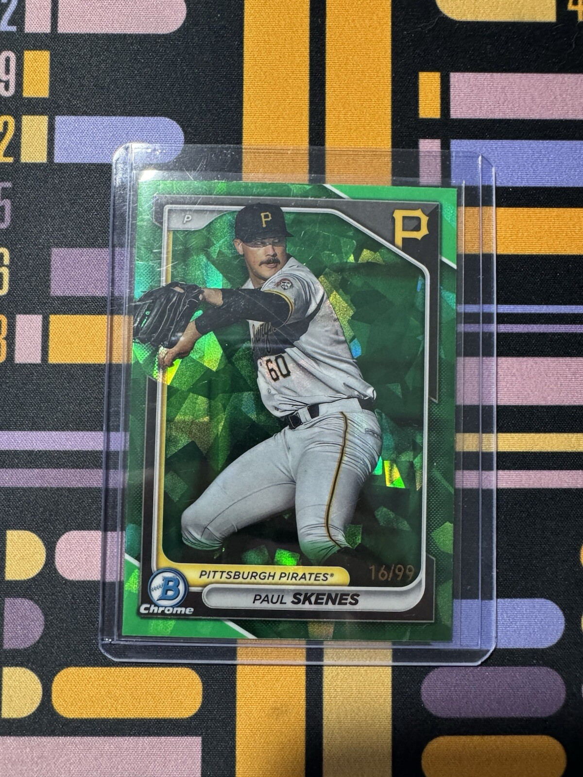 2024 Bowman Sapphire Edition Chrome Prospects Green /99 Paul Skenes #BCP-125