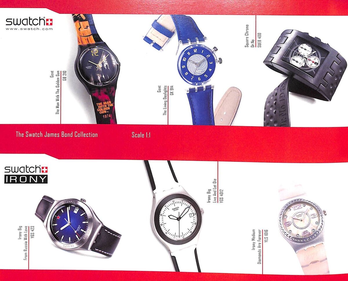 Limited Edition James Bond 40th Anniversary 2002 Swatch