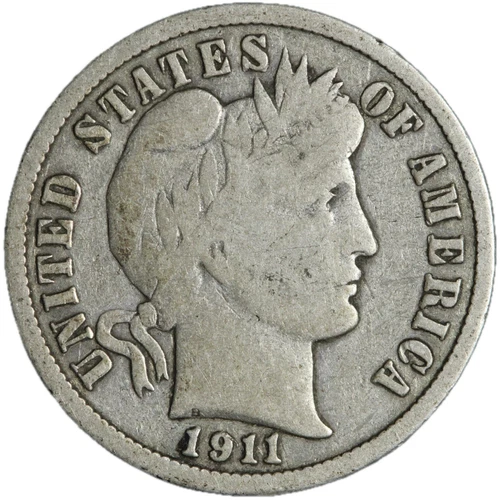 1911-D Barber Dime Nice Circulated VG/FINE! Complete Your Album!