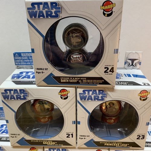 Lotto 12 Star Wars MARBS Marmi Serie 2 e 3 Boba Fett Greedo Leia Tauntaun Luke - Foto 7 di 15