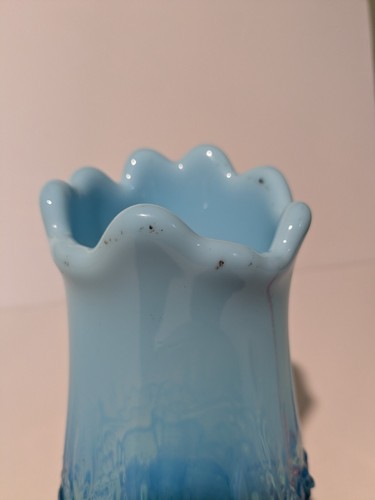 Vintage Piasa blau opalisierend Glas Vogel 3 Fuß 7" Vase - Bild 13 von 15