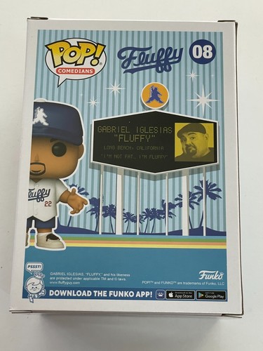Funko Pop! Comediantes: STADIUM ESPONFFY Gabriel Iglesias FIRMADO Jersey Blanco 08 - Imagen 3 de 10