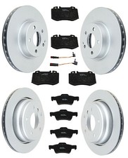 Bremsen Set Bremsscheiben beschichtet + Beläge VORNE + HINTEN Mercedes CLS C219 