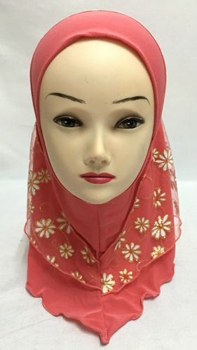 Lace Muslim Hijab Kids Baby Girls Shawls Scarf Islamic Child Hat 2-6Y - Picture 9 of 41